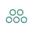 uxcell Fluorine Rubber O-Rings, 6mm OD 4mm ID 1mm Width FKM Seal Gasket, Green, Pack of 5