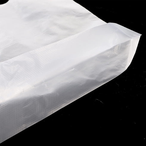 200 Pack Packaging 12" 11" 2 DEAYOU Handle Drinking Poly Bags, Clear Plastic Bags for Delivery, L x H Hanging Hole Cup