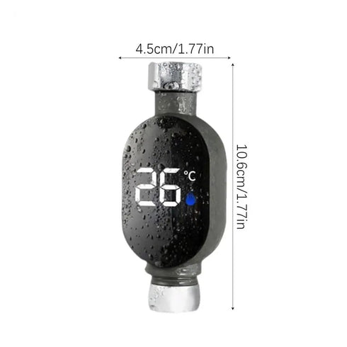 GANGSUQD Shower Water Temperature, LED Shower Temperature Gauge Led Digital Display Instant-Read for Bath Waterproof