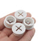 HAHIYO 4Pcs 0.8Inch White Flexible Rubber Desk Grommet, Wire Management Cord Hole Cover for Office Home