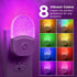 2 Pack, Night Lights Plug Into Wall, Color Changing Night Light for Kids, RGB Night Lights Plug into Wall Soft White