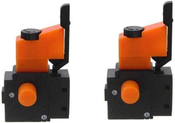 FA2-6/1BEK Lock on Trigger Switch for Power Tool Electric Hand Drill, Speed Control Push Button Switch, Pack of 2