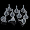 10Pcs White Small Clear Plastic Mini Funnels for Bottle Filling, Perfumes, Essential Oils, Lab Supplies