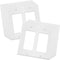 2-Gang Decorator Wall Plate Cover for Double Switch Outlet Electrical Faceplate White (10-Pack)