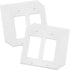 2-Gang Decorator Wall Plate Cover for Double Switch Outlet Electrical Faceplate White (10-Pack)
