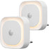 2 Pack Plug in Night Light, Motion Sensor & Dusk to Dawn Sensor, Dimmable Night Lights for Kids