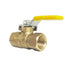 Nigo Industrial Co. 240 Series Forged Brass Mini Gas Ball Valve - CSA Certified, 1/4" NPT