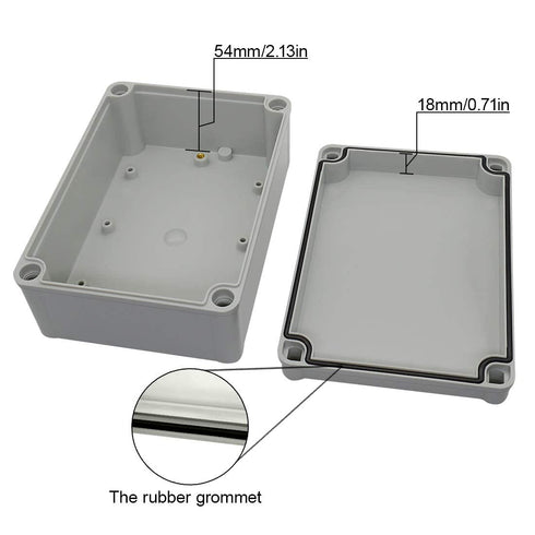 LeMotech Junction Box IP67 Waterproof Dustproof ABS Plastic Project Box for Electrical Outdoor Enclosure