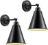 SLYYMY Vintage Wall Sconces, Modern Black Wall Sconce Lighting, Wall Sconces Set of