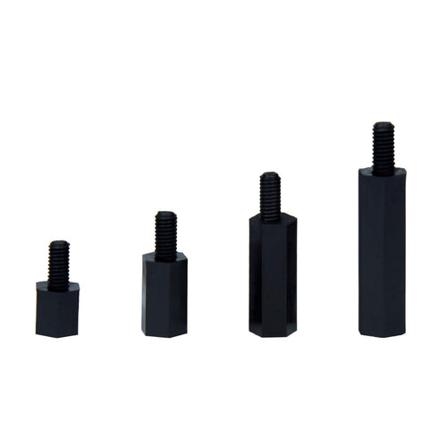 Lystaii 320pcs M3 Nylon Hex Standoff Kit, Male Female Screw Nut, PCB Motherboard Circuit Board Mounting Hardware (Black)