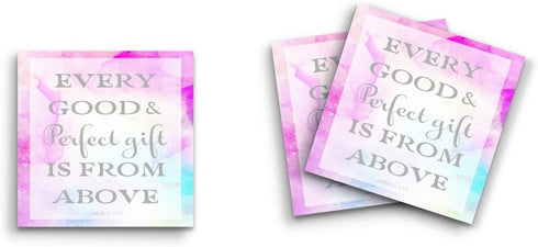 Sticky Notes 3 Pack, 3"x3", 50 Sheets/Pad, Cute Funny Memo Note Pads, Every Good Gift is from Above James 1:17