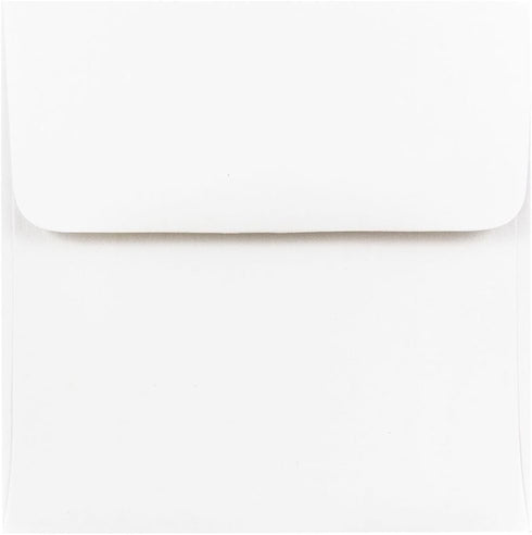 JAM PAPER 4.5 x 4.5 Square Invitation Envelopes - White (100/Pack)
