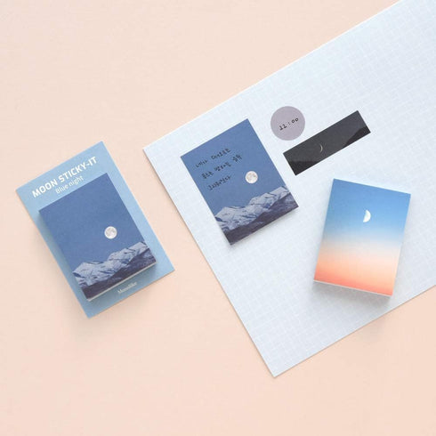 Monolike Moon Sticky-it - 5p Set Self-Adhesive Memo Pad, 50 Sheets