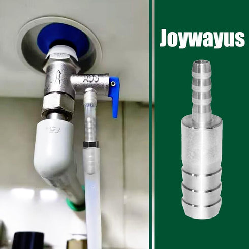 Joywayus Reducer Hose Barb 3/16" to 3/8" Splicer, Round Union Fitting for Water/Fuel/Air