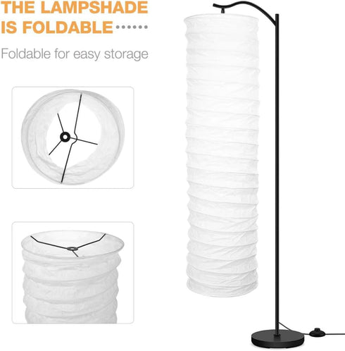 Elegant Paper Floor Lamp Shade for Living Spaces - Ideal for Home and Hotel Use