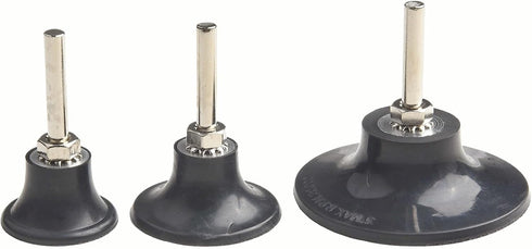 Cryspearl 3Pcs 1/4 Inch 1.5/2/3 Inch Sanding Disc Pad Holder Shank Rubber Backing with Removable Steel Shaft