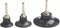 Cryspearl 3Pcs 1/4 Inch 1.5/2/3 Inch Sanding Disc Pad Holder Shank Rubber Backing with Removable Steel Shaft