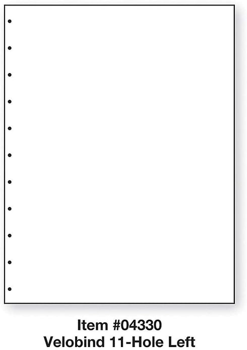PrintWorks Professional Prepunched Paper, 8.5 x 11, 20 lb, 500 Sheets, White (04330)