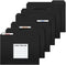 Dunwell Plastic Black 3-Tab Folders, 12 Pack Sturdy File Folders for 8.5x11 Documents