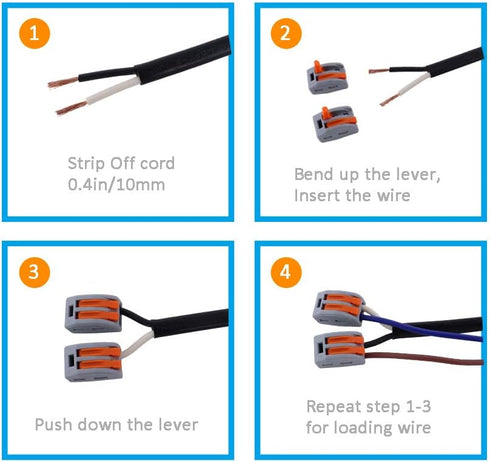 Replacement Power Cord Pigtail 18AWG 2 Prong 6FT Flat Shape 2 Wire Supply Cord with 110V Polarized Plug