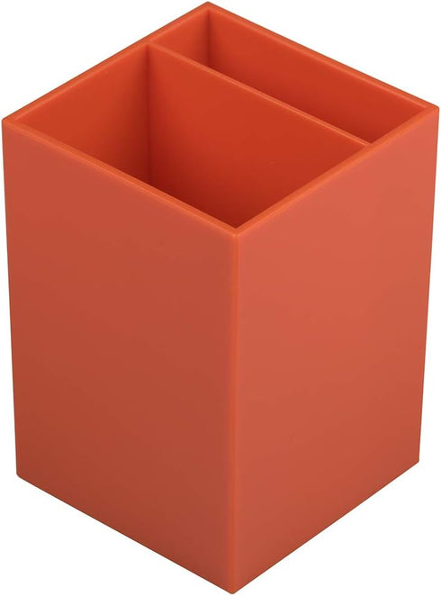 JAM Paper Plastic Pen Holder - Orange Desktop Pencil Cup, Sold Individually