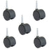 MySit 2-Inch Stem Caster Wheels, Stem 8 x 38mm or 5/16-Inch Diameter, 1.5 inch Long - Set of 5