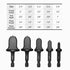 HVAC Copper Tube Flaring Tool Set, 5PC Drill Bit Set for Air Conditioner Repairing, Includes 3/4 to 1/4 Sizes