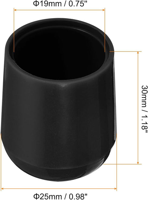16pcs 3/4" uxcell Chair Leg Floor Protectors, - Plastic Round Chair Leg Caps, Non-Slip Slip-On Furniture Feet Covers