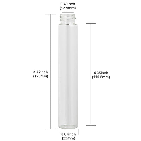 30PCS 30ml Clear Glass Vials with Screw Caps and Plastic Stoppers, Leak-Proof Small Liquid Sample Test Tubes