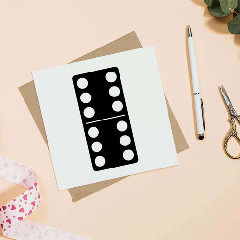 Azeeda (GC00086415) 'Domino Game Tile' Blank Greeting Card