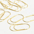 Gold Jumbo Paper Clips, 20pcs Oversized, 50mm/2 inch, Non Skid Smooth Finish Steel Wire Office Supply