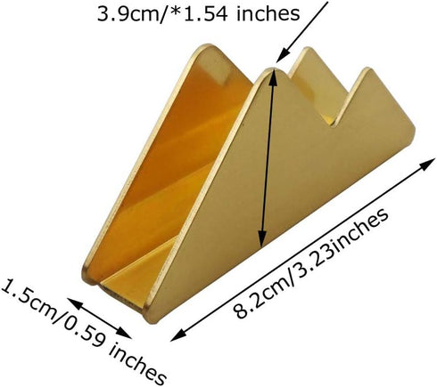 Enyuwlcm Metal Desk Card Holder Brass Business Card Display Stand for Women Men Gold 1 Pack