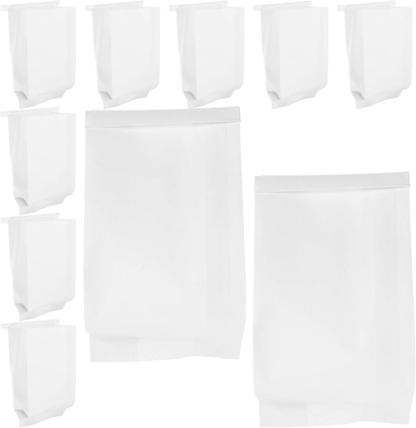 Baluue 25pcs White Kraft Paper Greaseproof Bread Bags with Seal, 10x5 Inch