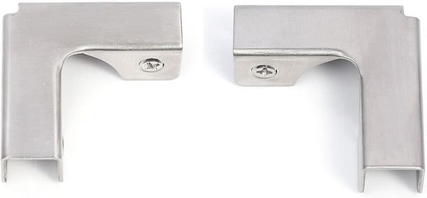 heyous 2PCS L-Shape Stainless Steel Glass Clamps 6-8MM Fish Tank Tile Reinforcement Corner