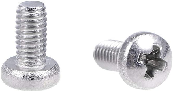 uxcell M3x6mm Machine Screws - 30Pcs Pan Phillips Cross Head 304 Stainless Steel Fasteners