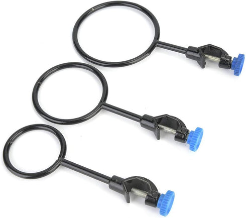3 Pcs Laboratory Support Stand Clamps, Iron Steel Black Coating Retort Clamp Set for Chemistry Lab