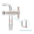StonyLab Vacuum Flow Control Adapter with PTFE Stopcock - 14/20 Joint and Bent Hose Connection for Lab Supply