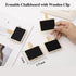Set 12 of Mini Rectangular Chalkboard Signs with Wooden Clips
