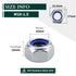 M10-1.5 Nylon Insert Hex Lock Nuts, 10 pcs, 304 Stainless Steel 18-8 Locknut, Bright Finish, DIN985