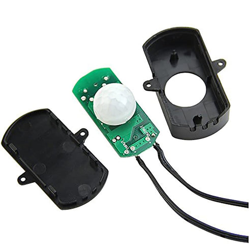 RGBZONE Mini PIR Infrared Motion Sensor Detector Switch, 5A for LED Strip Light, Female Male DC Power Connector