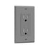 ENERLITES Decorator Receptacle Outlet with Wall Plate, Tamper-Resistant, 15A 125V, Gray