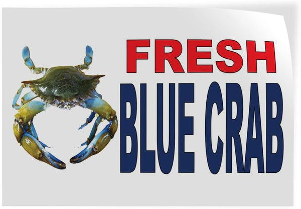 Fastasticdeals Decal Stickers Multiple Sizes Fresh Blue Crab Red Bar Restaurant Food Truck