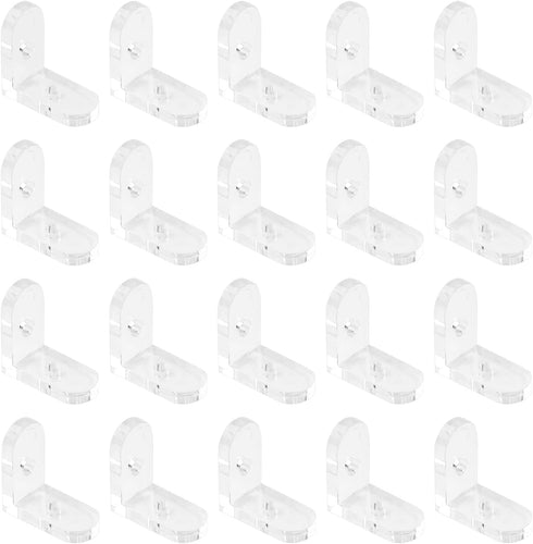 INCREWAY L Brackets Transparent 20Pcs Clear Acrylic Corner Bracket 90 Degree Support