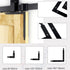 Sonny Brook Hams 4Pcs Decorative Corner Bracket, Black L Shape Sliding Door Barn Door Slab for Garage Gates