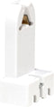 Leviton 390-1W Medium Base, Bi-Pin, Standard Fluorescent Lampholder, Screw Mount, Pedestal, Turn-Type, White