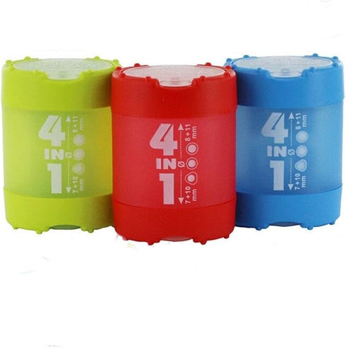 Kum Temperówka 4in1 - z pojemnikiem, mix kolorów