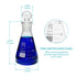 3pcs Glass Erlenmeyer Flask Set, 50ml 150ml 250ml with Stopper, Borosilicate, Narrow Mouth, Printed Graduation
