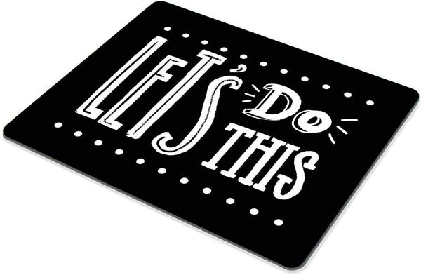 Smooffly Let's do This Motivational Quote Cute Rectangle Mouse Pad for Computers & Laptop