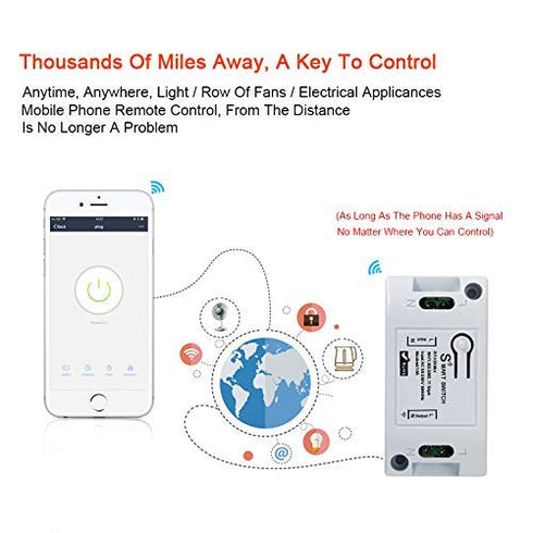 RODOT WiFi Smart Switch Tuya Light Switch Home Automation Timer, Works with Smart Life APP, Alexa, Google Home