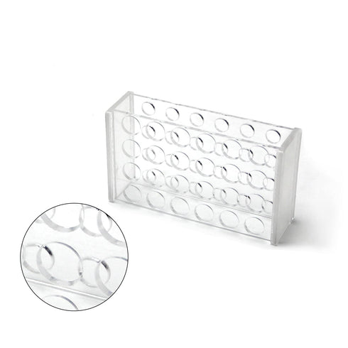 Othmro 1Pcs Test Tube Rack Holder, 14mm 24-Well Centrifuge Tube Holder, Transparent Plastic Stand